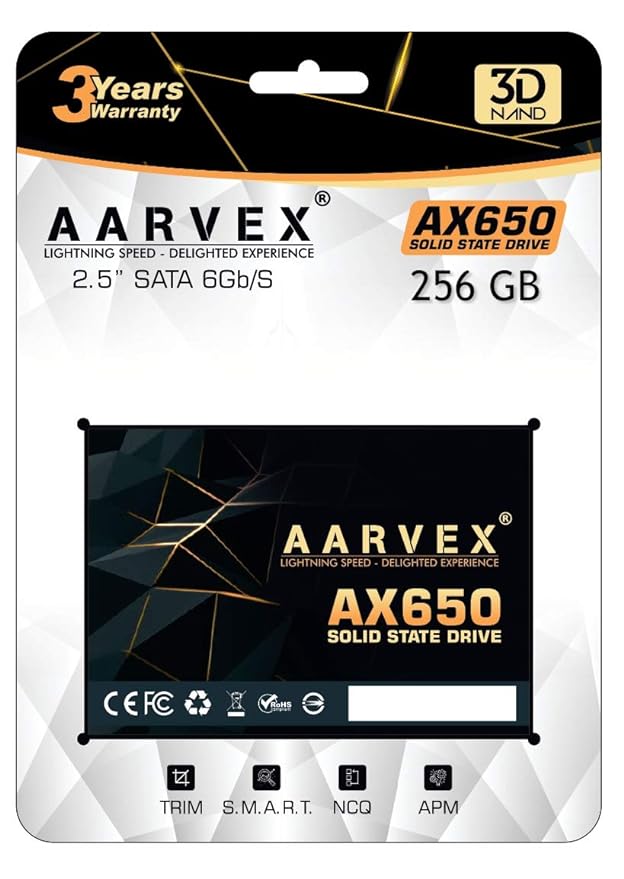AARVEX AX650 2.5 SATA III SSD 6GB/S 256 GB